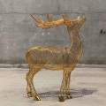 Garden decoration metal iron deer sculpture